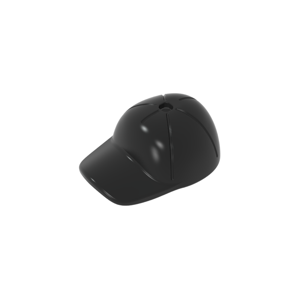 11303 | Headgear Cap - Short Curved Bill with Seams and Hole on Top