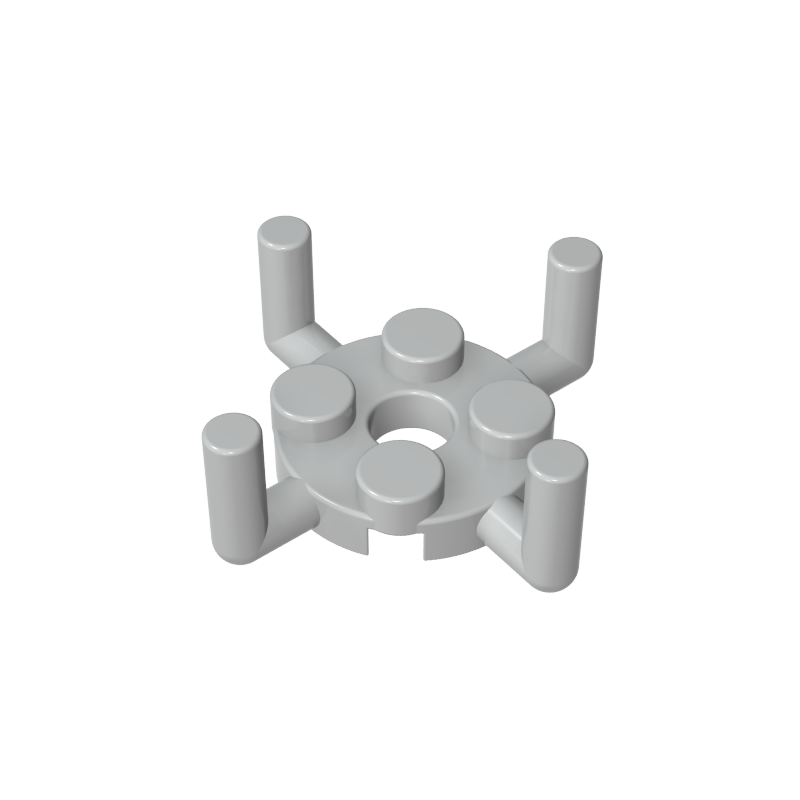 98284 | Plate, Round 2 x 2 with Pin Hole and 4 Bar Arms Up