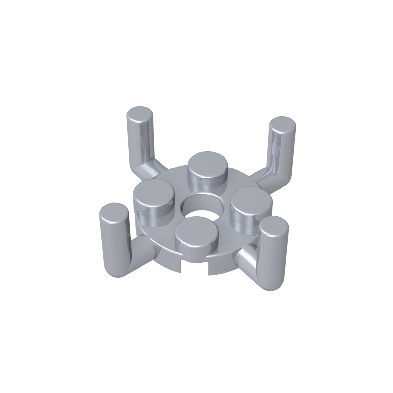 98284 | Plate, Round 2 x 2 with Pin Hole and 4 Bar Arms Up