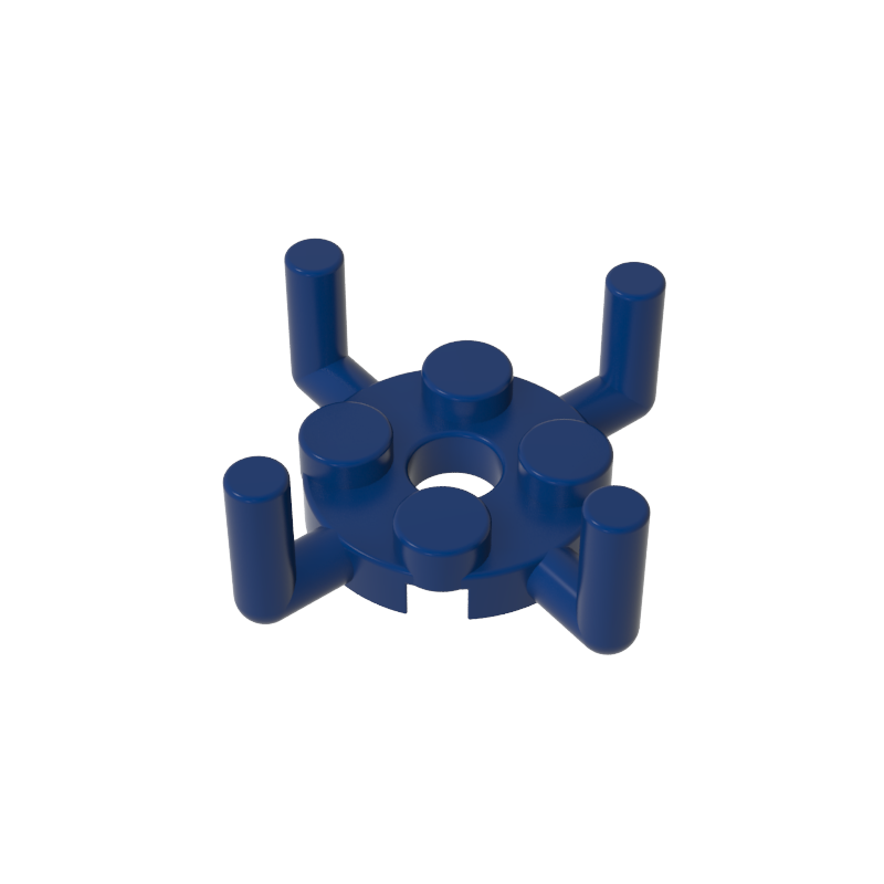 98284 | Plate, Round 2 x 2 with Pin Hole and 4 Bar Arms Up