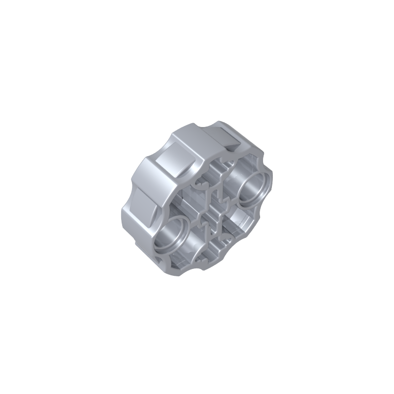 98585 | Technical Axle Connector Block Round with 2 Pin Holes and 3 Axle Holes (Hero Factory Weapon Barrel)