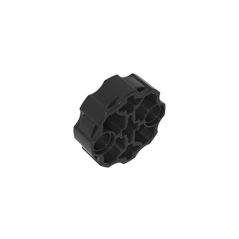 98585 | Technical Axle Connector Block Round with 2 Pin Holes and 3 Axle Holes (Hero Factory Weapon Barrel)