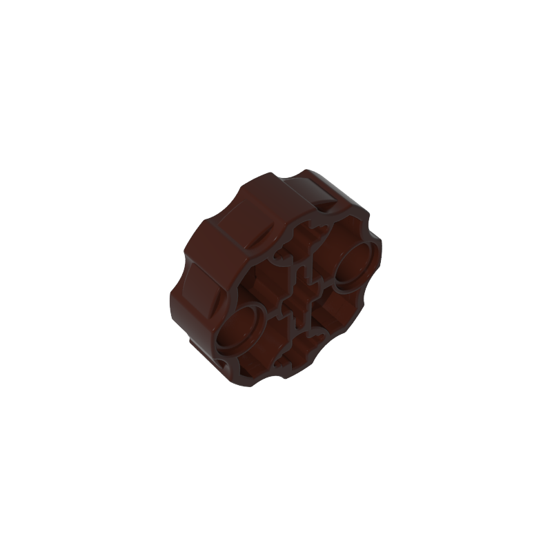 98585 | Technical Axle Connector Block Round with 2 Pin Holes and 3 Axle Holes (Hero Factory Weapon Barrel)