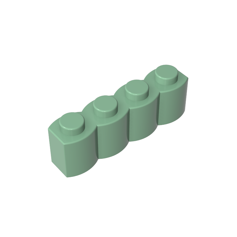 30137 | Brick, Modified 1 x 4 with Log Profile