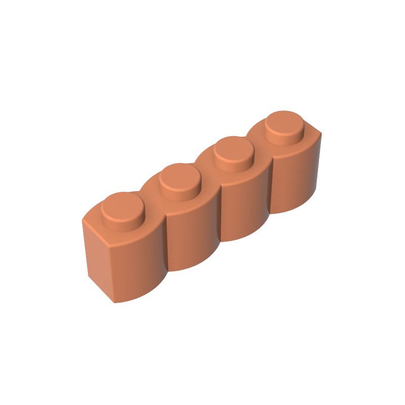 30137 | Brick, Modified 1 x 4 with Log Profile