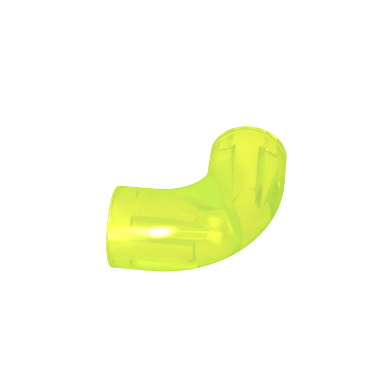 25214 | Brick, Round Tube 1 x 1 d. 90 degrees Elbow Macaroni - No Stud - Type 2 - Axle Hole