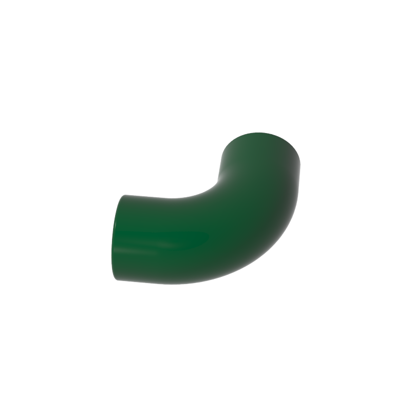 25214 | Brick, Round Tube 1 x 1 d. 90 degrees Elbow Macaroni - No Stud - Type 2 - Axle Hole