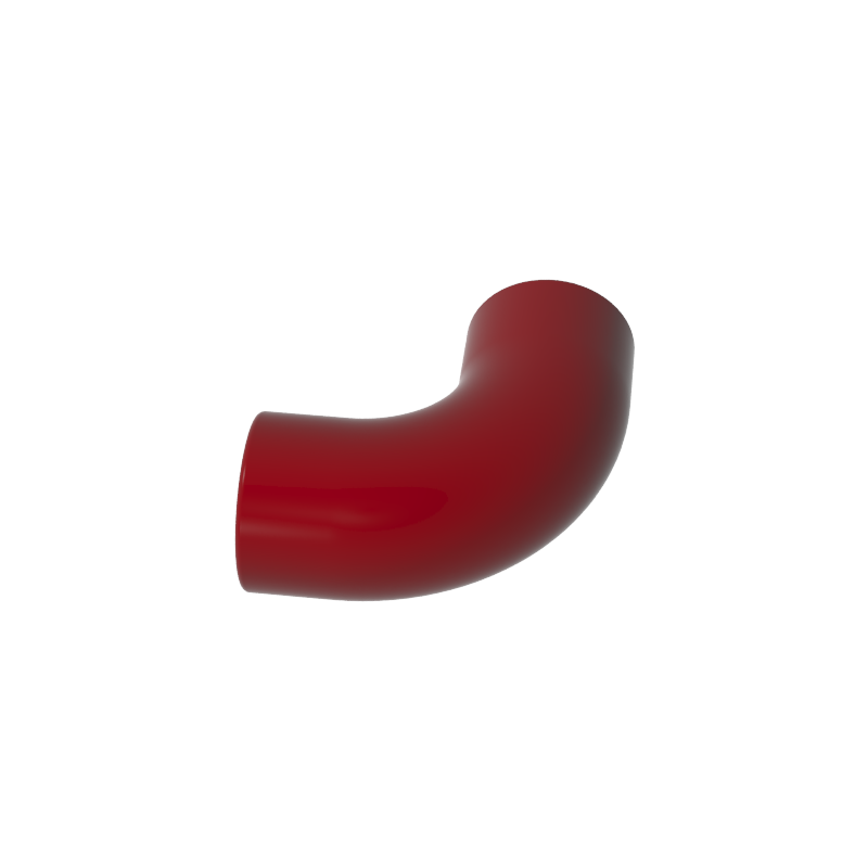 25214 | Brick, Round Tube 1 x 1 d. 90 degrees Elbow Macaroni - No Stud - Type 2 - Axle Hole