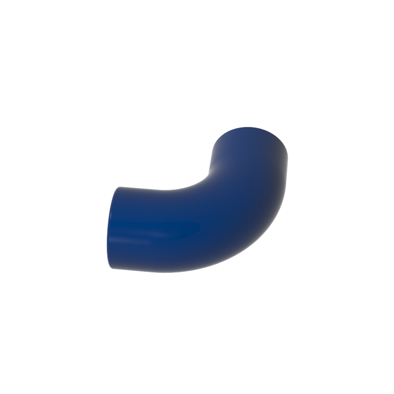 25214 | Brick, Round Tube 1 x 1 d. 90 degrees Elbow Macaroni - No Stud - Type 2 - Axle Hole