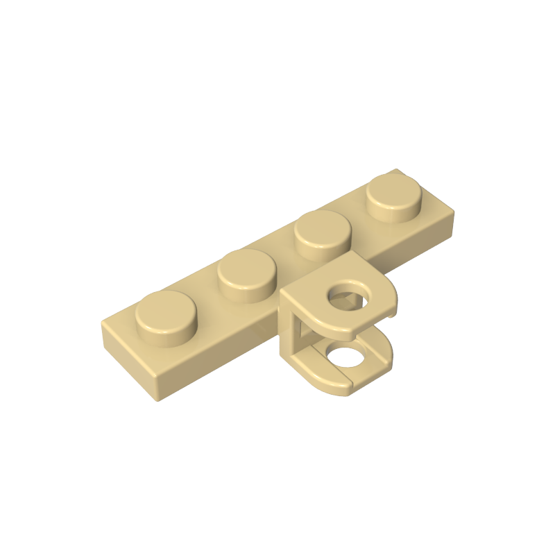 98263 | Plate, Modified 1 x 4 with Tow Ball Socket, Flattened with Holes