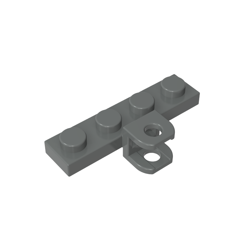 98263 | Plate, Modified 1 x 4 with Tow Ball Socket, Flattened with Holes