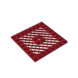 4151b | Plate, Modified 8 x 8 with Grille