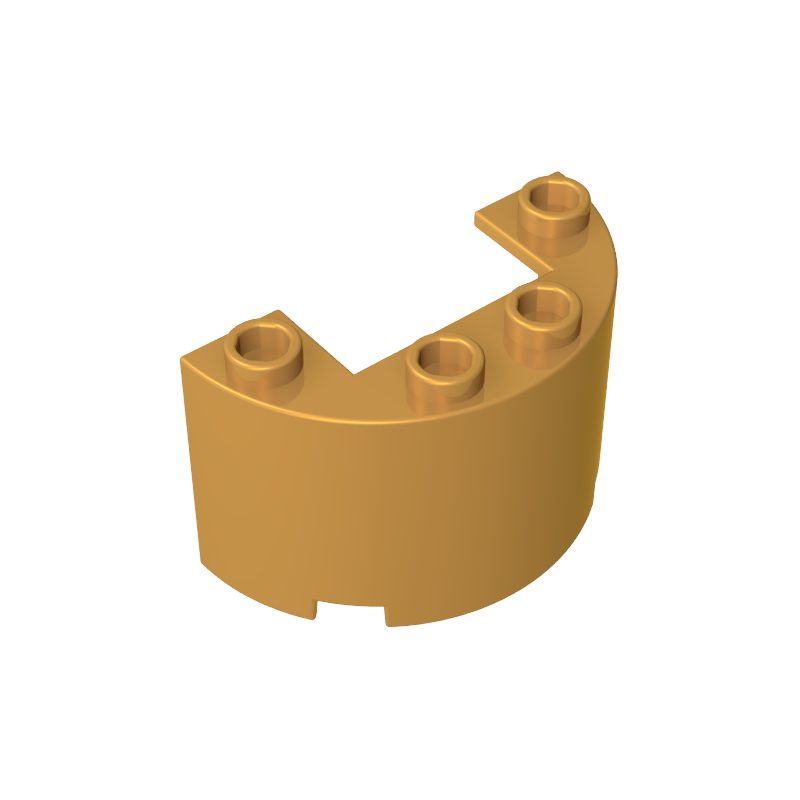 24593 | Cylinder Half 2 x 4 x 2 with 1 x 2 Cutout