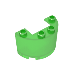 24593 | Cylinder Half 2 x 4 x 2 with 1 x 2 Cutout