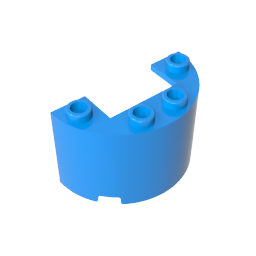 24593 | Cylinder Half 2 x 4 x 2 with 1 x 2 Cutout