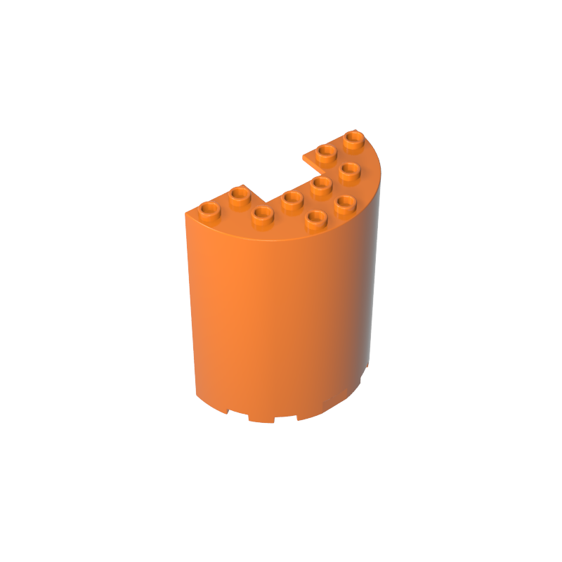 87926 | Cylinder Half 3 x 6 x 6 with 1 x 2 Cutout