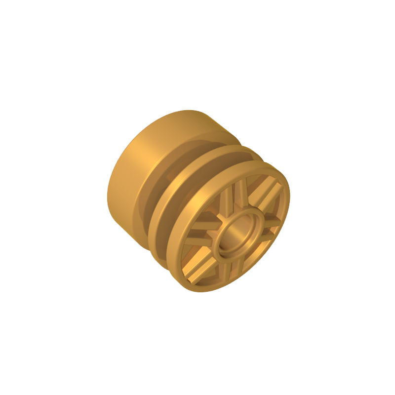 55981 | Wheel 18mm D. x 14mm with Pin Hole, Fake Bolts and Shallow Spokes