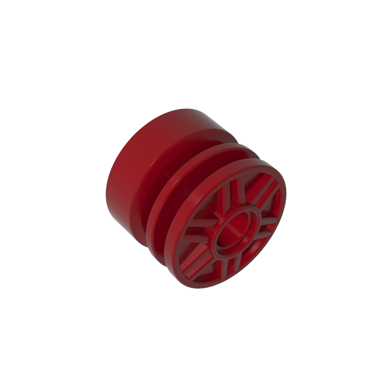 55981 | Wheel 18mm D. x 14mm with Pin Hole, Fake Bolts and Shallow Spokes
