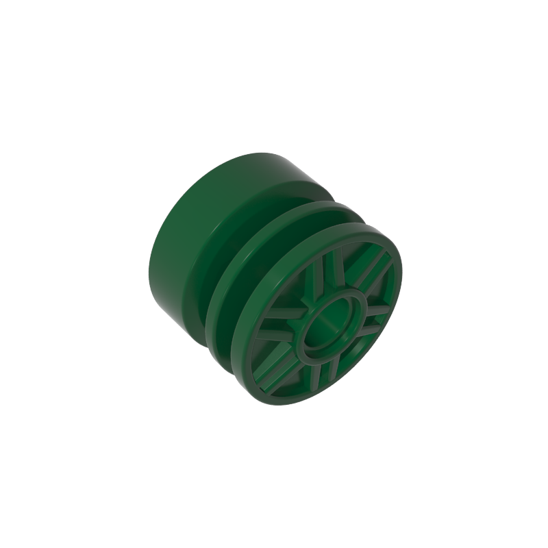 55981 | Wheel 18mm D. x 14mm with Pin Hole, Fake Bolts and Shallow Spokes