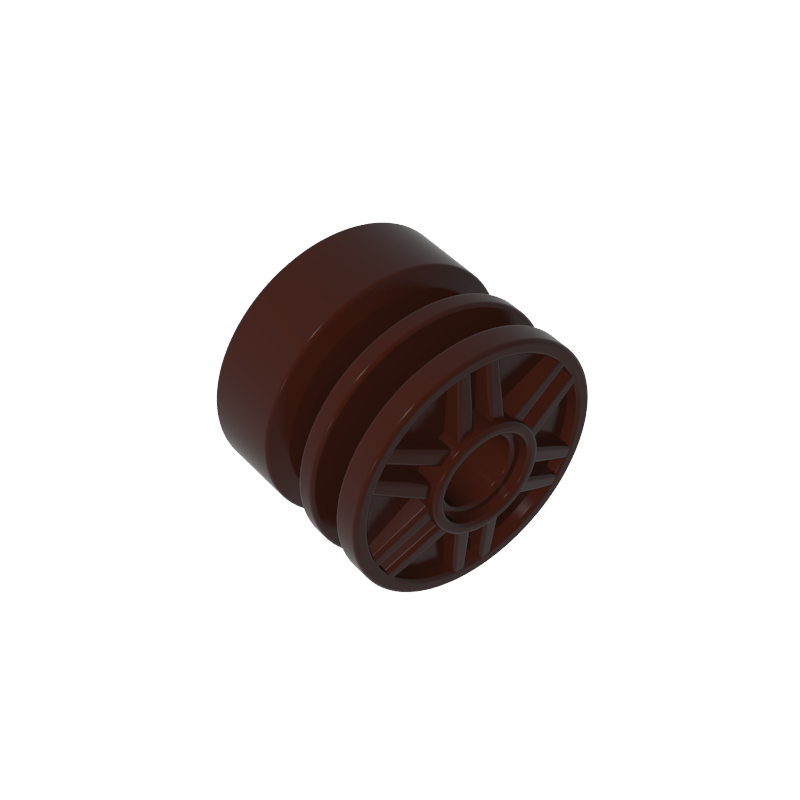 55981 | Wheel 18mm D. x 14mm with Pin Hole, Fake Bolts and Shallow Spokes