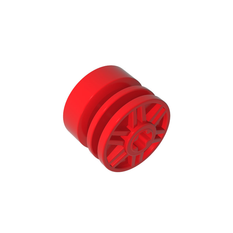 55982 | Wheel 18mm D. x 14mm with Axle Hole, Fake Bolts and Shallow Spokes