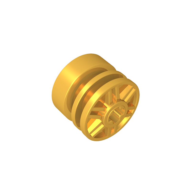 55982 | Wheel 18mm D. x 14mm with Axle Hole, Fake Bolts and Shallow Spokes