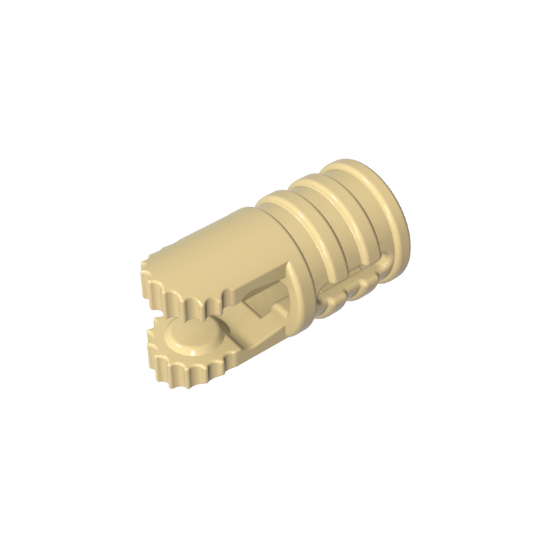 30553 | Hinge Cylinder 1 x 2 Locking with 2 Fingers and Axle Hole on Ends with Slots