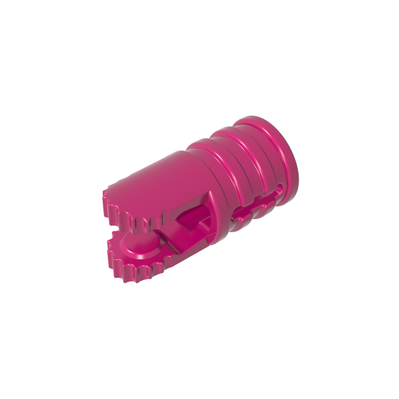 30553 | Hinge Cylinder 1 x 2 Locking with 2 Fingers and Axle Hole on Ends with Slots