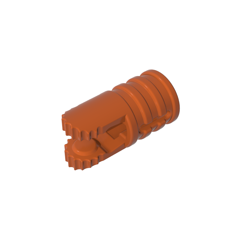 30553 | Hinge Cylinder 1 x 2 Locking with 2 Fingers and Axle Hole on Ends with Slots