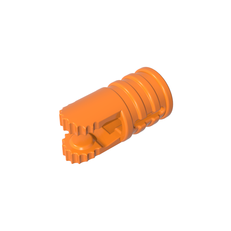 30553 | Hinge Cylinder 1 x 2 Locking with 2 Fingers and Axle Hole on Ends with Slots
