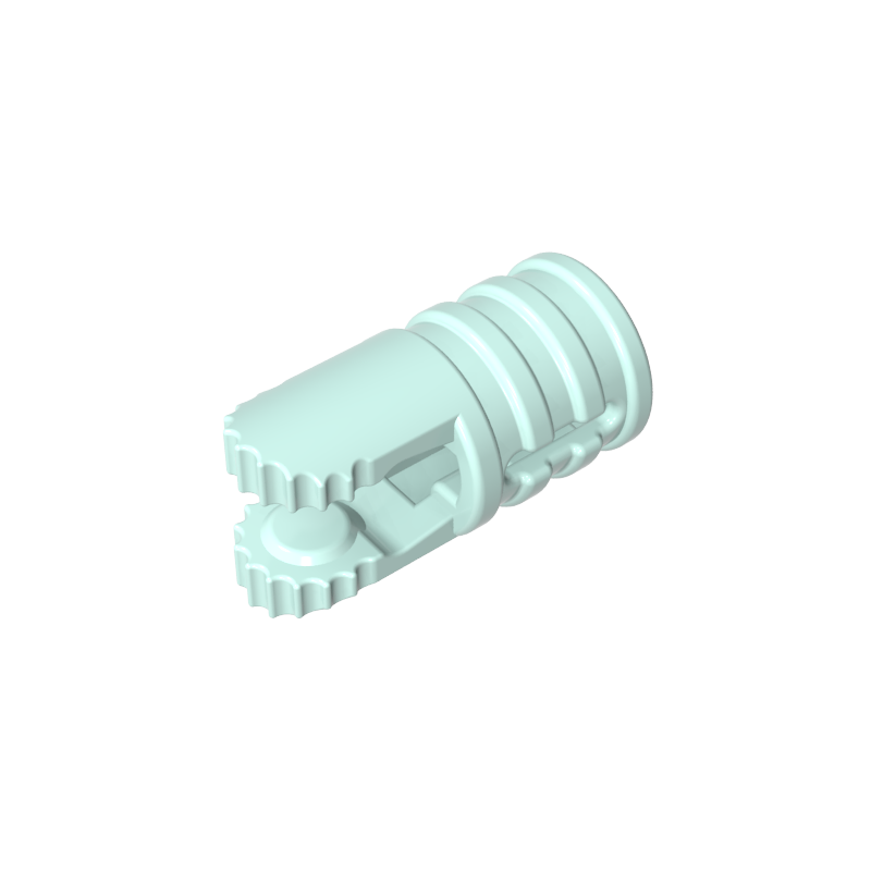 30553 | Hinge Cylinder 1 x 2 Locking with 2 Fingers and Axle Hole on Ends with Slots