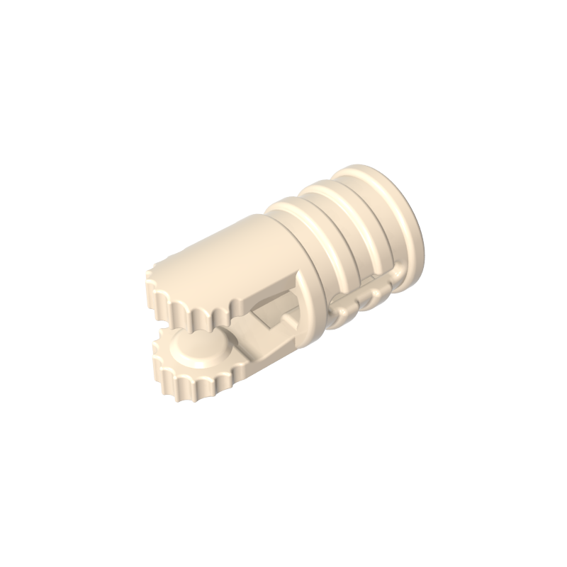 30553 | Hinge Cylinder 1 x 2 Locking with 2 Fingers and Axle Hole on Ends with Slots