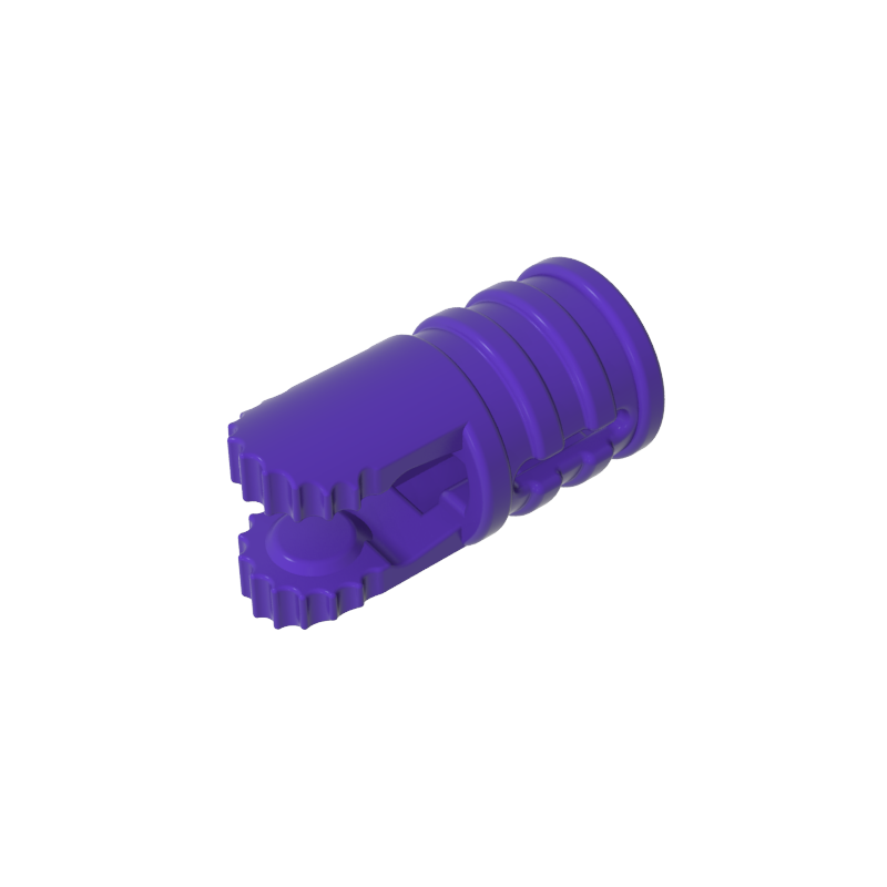 30553 | Hinge Cylinder 1 x 2 Locking with 2 Fingers and Axle Hole on Ends with Slots