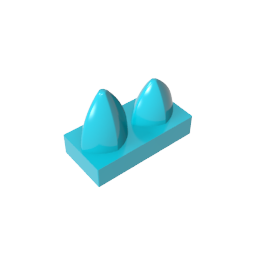 15209 | Tile, Modified 1 x 2 with 2 Teeth Vertical