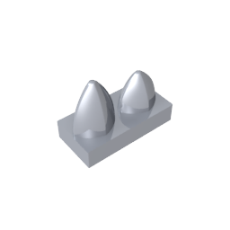 15209 | Tile, Modified 1 x 2 with 2 Teeth Vertical