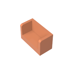 23969 | Panel 1 x 2 x 1 with Rounded Corners and 2 Sides