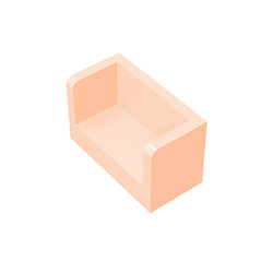 23969 | Panel 1 x 2 x 1 with Rounded Corners and 2 Sides