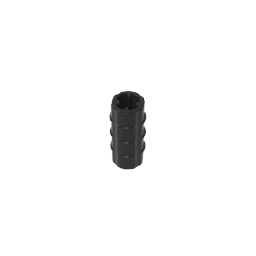 6538b | Technical Axle Connector 2L (Ridged with + Hole + Orientation)