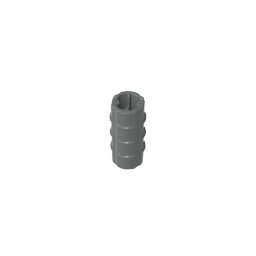6538b | Technical Axle Connector 2L (Ridged with + Hole + Orientation)