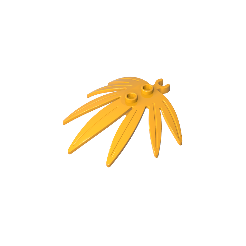 10884 | Plant Leaves 6 x 5 Swordleaf with Open O Clip Thick