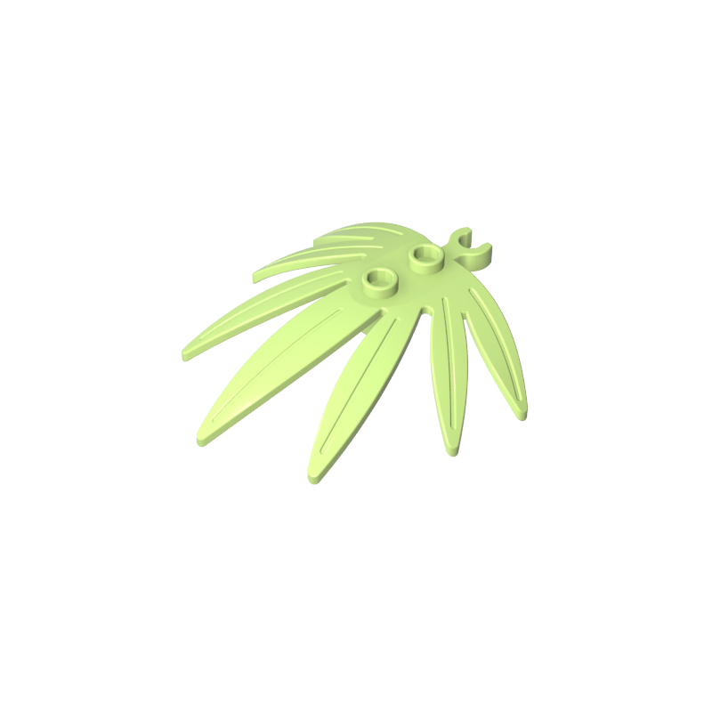 10884 | Plant Leaves 6 x 5 Swordleaf with Open O Clip Thick