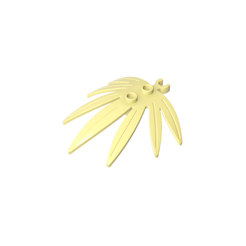 10884 | Plant Leaves 6 x 5 Swordleaf with Open O Clip Thick