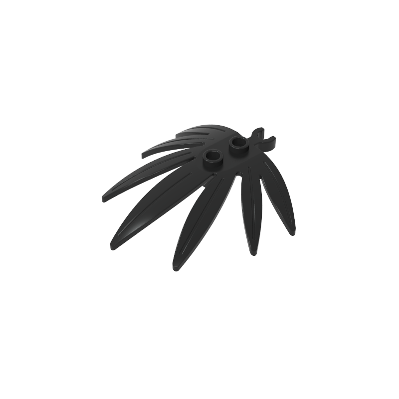 10884 | Plant Leaves 6 x 5 Swordleaf with Open O Clip Thick