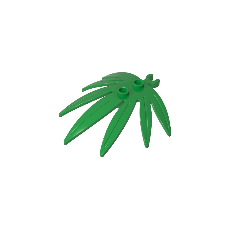 10884 | Plant Leaves 6 x 5 Swordleaf with Open O Clip Thick