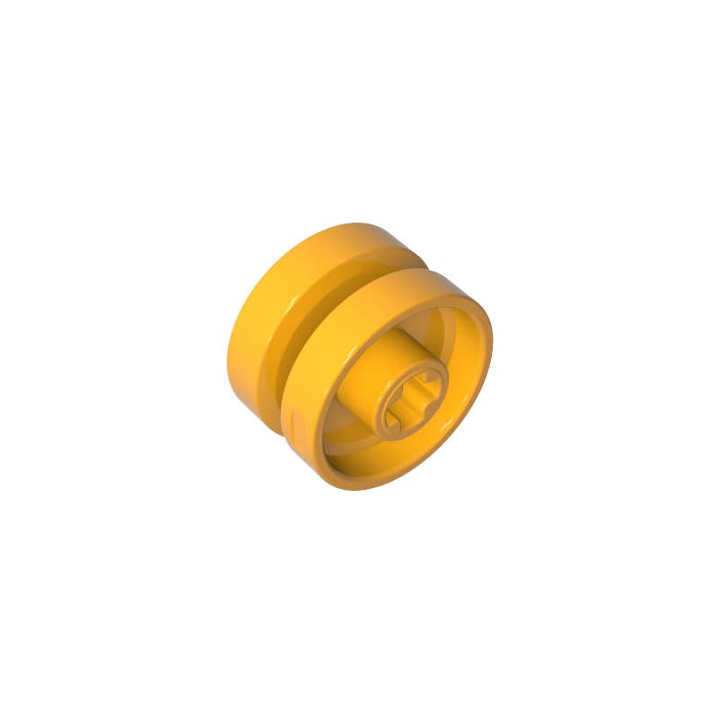 18976 | Wheel 18mm D. x 12mm with Axle Hole and Stud, Solid Brake Rotor Lines