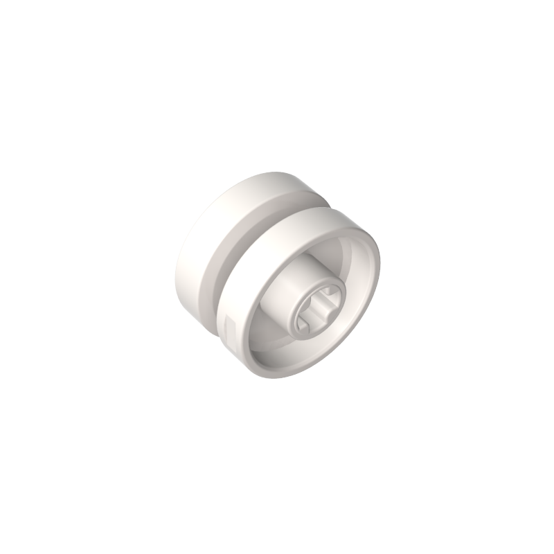 18976 | Wheel 18mm D. x 12mm with Axle Hole and Stud, Solid Brake Rotor Lines
