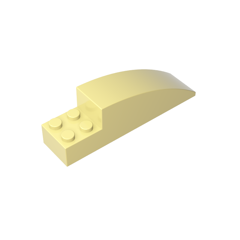 41766 | Slope, Curved 8 x 2 x 2 with 4 Recessed Studs