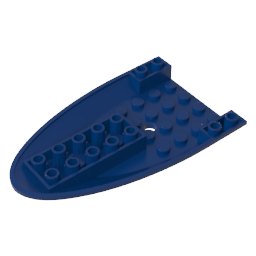 87611 | Aircraft Fuselage Forward Bottom Curved 6 x 10 with 3 Holes