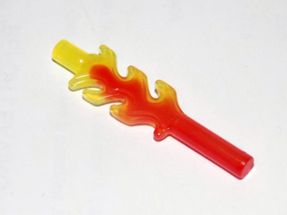 16768 | Wave Rounded Straight Bar 4L (Flame) with Marbled Trans-Yellow Pattern