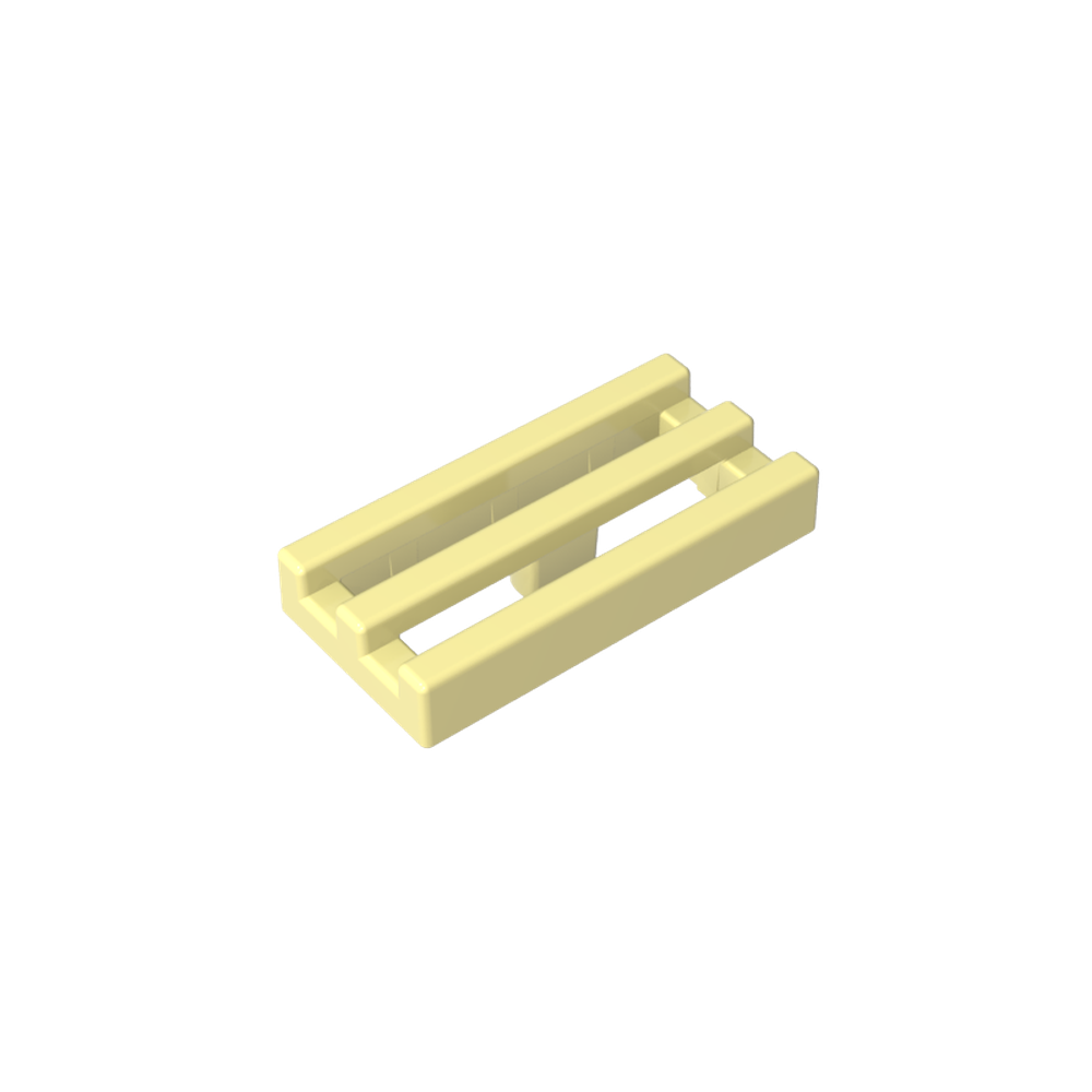 2412b | Tile, Modified 1 x 2 Grille without Bottom Groove / Lip